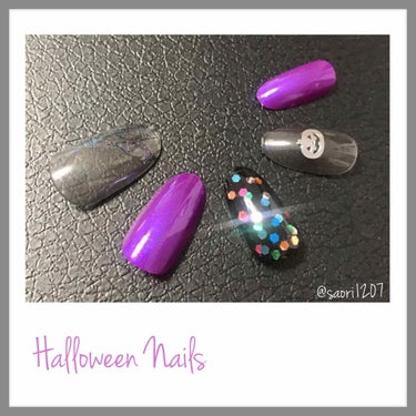 ハロウィンネイル💗
#セルフネイルシリーズ #127
#nailsbysaori

＊

ネイルホリック
ネイルカラー
SP043

リンメル 
スピーディフィニッシュ
115

ダイソー
It gir