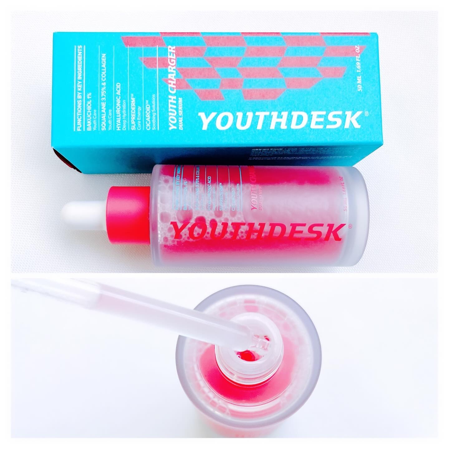 ユースチャージャーデュアルセラム/YOUTHDESK/美容液を使ったクチコミ（2枚目）