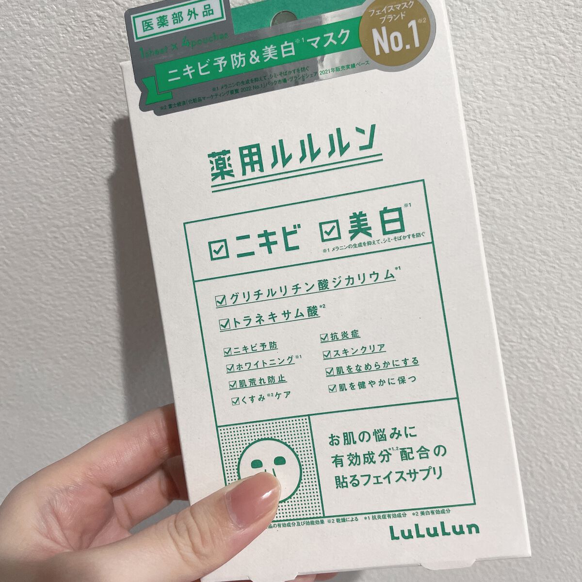 薬用ルルルン 美白アクネ/ルルルン/シートマスク・パックを使ったクチコミ(1枚目)