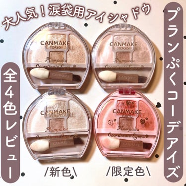 ♡新色＆限定色含む🍓プランぷくコーデアイズ全色レビュー♡


キャンメイク
プランぷくコーデアイズ  ¥792（税込）をご紹介🫧


2月下旬に新色と限定色が発売され、プランぷくコーデアイズが全4色展開