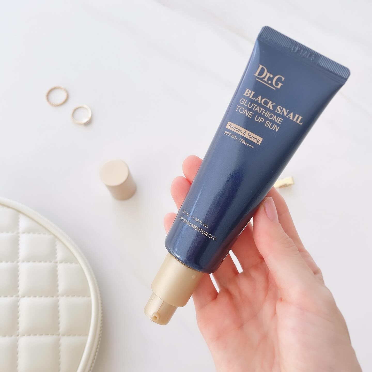 ブラックスネイルグルタチオントーンアップサン/Dr.G/日焼け止めクリームを使ったクチコミ（2枚目）