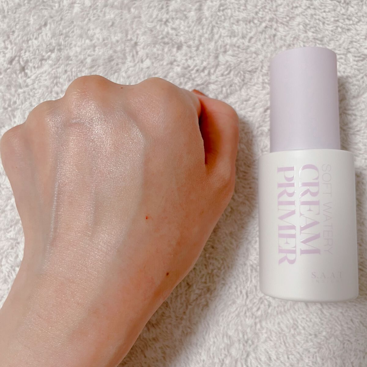 ソフトウォータリークリームプライマー/saat insight/化粧下地を使ったクチコミ(4枚目)