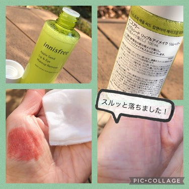 アップルシード リップ＆アイメイク リムーバー/innisfree/ポイントメイクリムーバーを使ったクチコミ（2枚目）