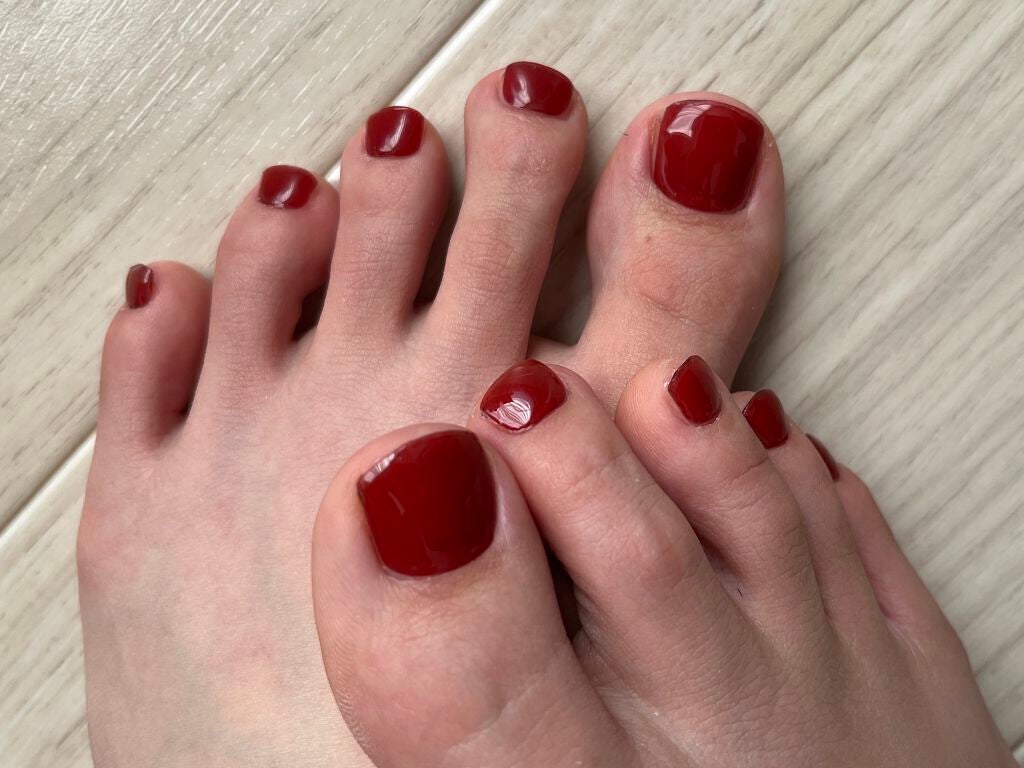 セミキュアジェルネイル(ペディキュア)/ohora/ネイルシールを使ったクチコミ(1枚目)