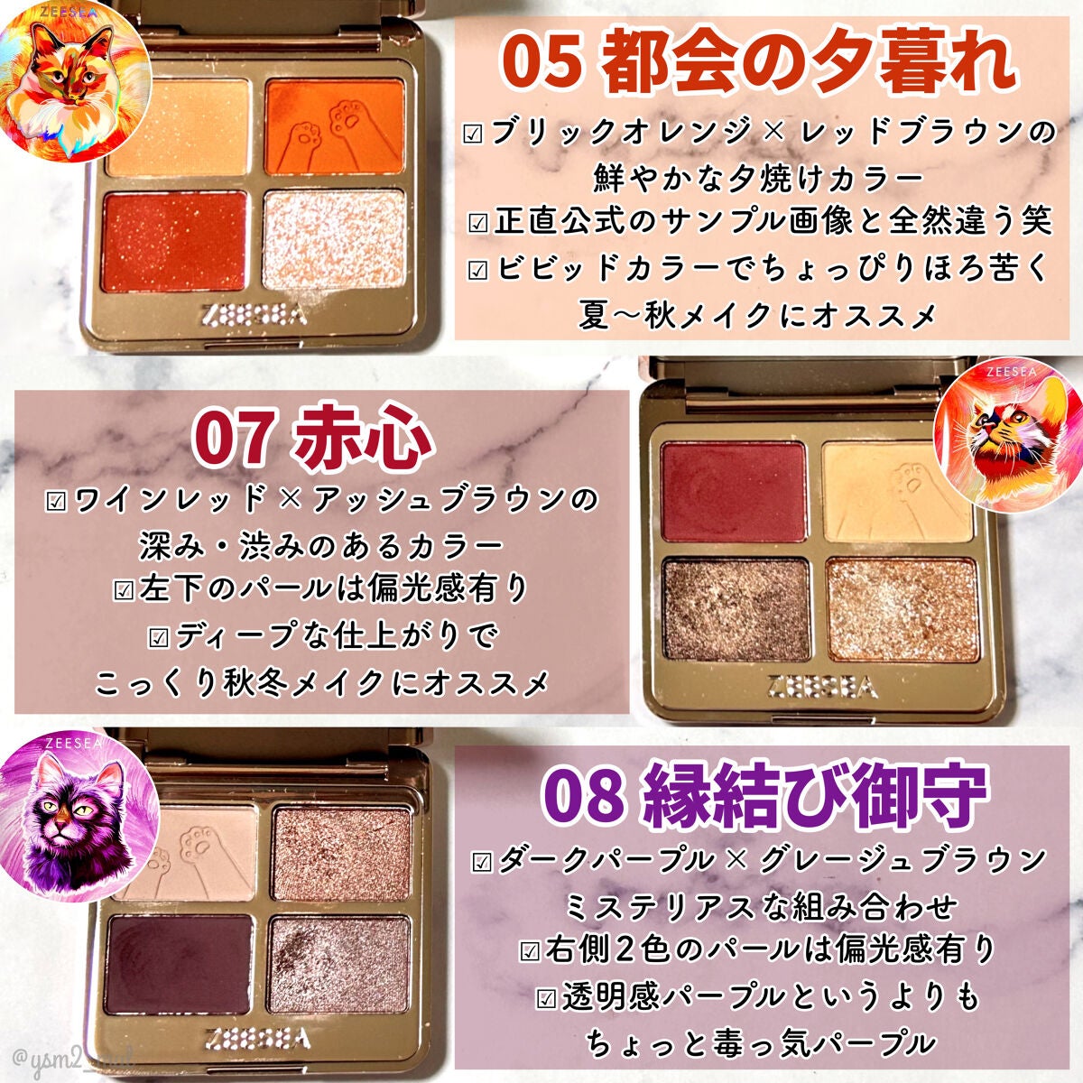 アニマルアイシャドウ(4シェード)/ZEESEA/アイシャドウパレットを使ったクチコミ(3枚目)