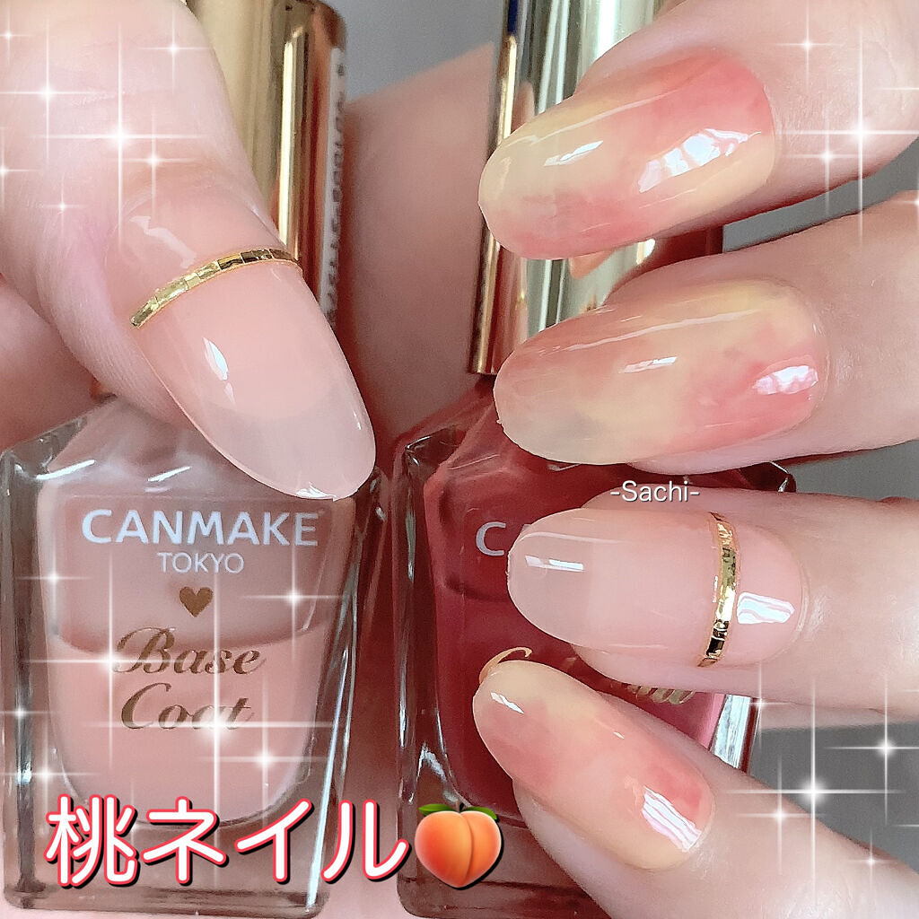 桃ネイルのネイルデザイン