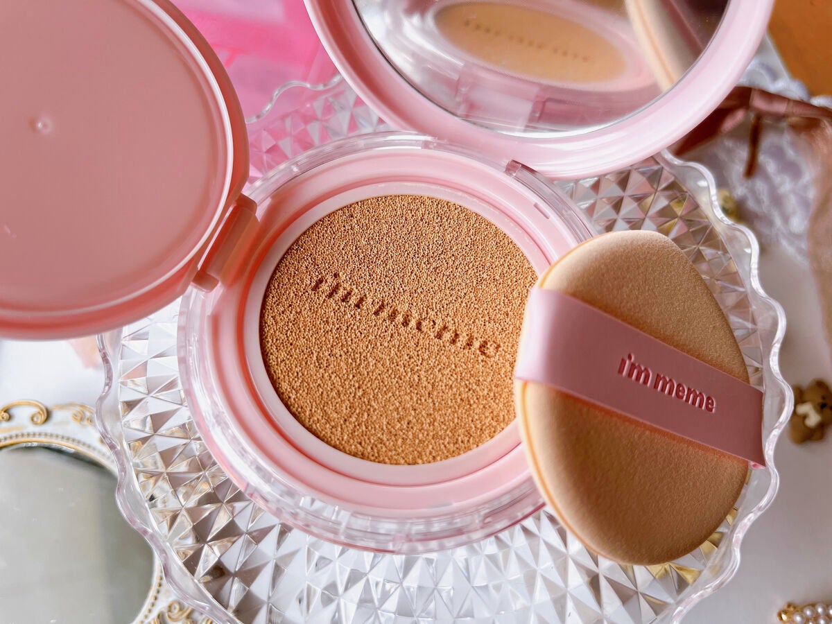 ワンダーベルベットラスティングクッション/i’m meme/クッションファンデーションを使ったクチコミ(2枚目)