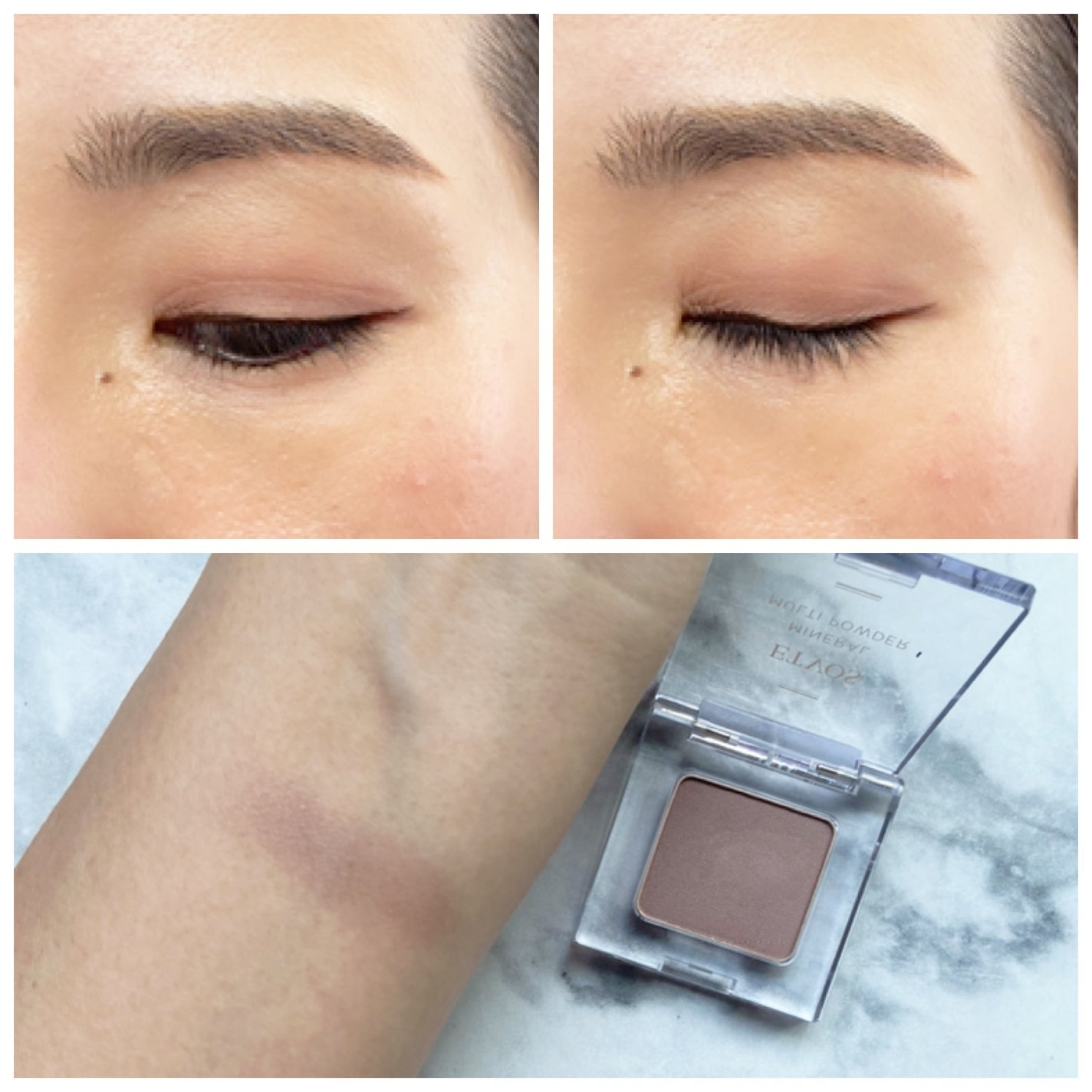 ミネラルマルチパウダー/エトヴォス/単色アイシャドウを使ったクチコミ(2枚目)