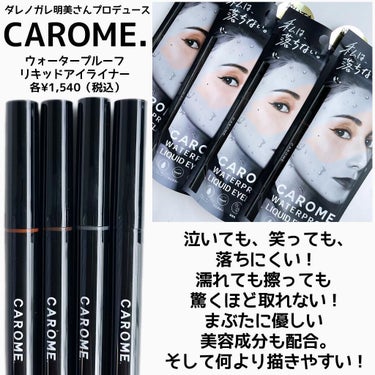 ウォータープルーフ リキッドアイライナー スモーキーグレー/CAROME./リキッドアイライナーを使ったクチコミ（2枚目）