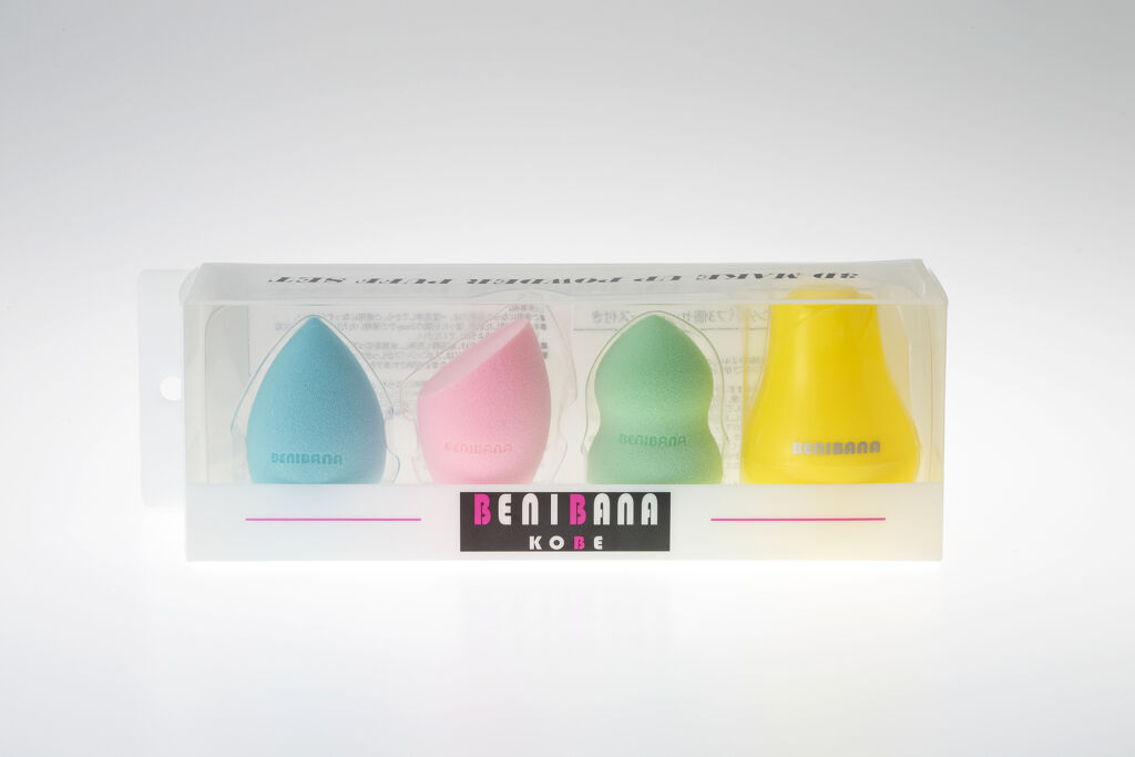 BENIBANA 3Dメイクスポンジパフ 3個セットケース付き