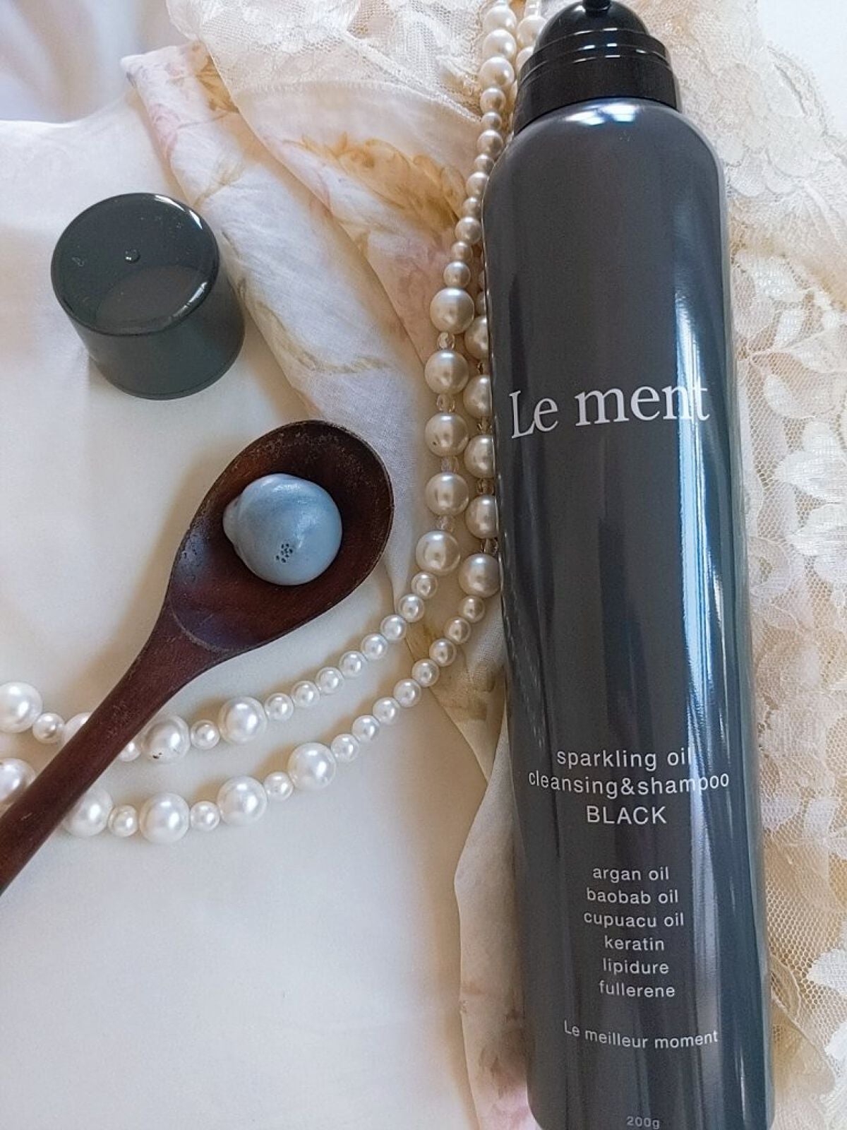 スパークリングオイル クレンジング&シャンプー ブラック /Le ment/市販シャンプーを使ったクチコミ(1枚目)