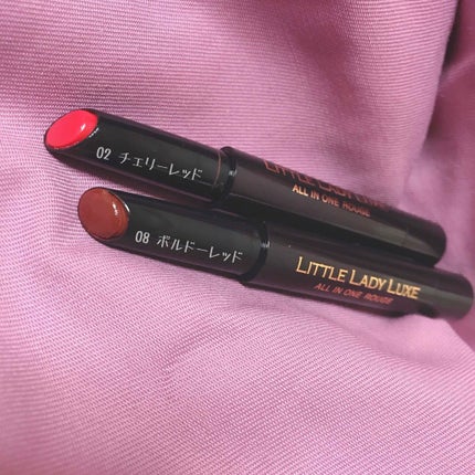 オールインワンルージュ 02 チェリーレッド/リトルレディ リュクス/リップグロスを使ったクチコミ(1枚目)