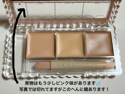 カラーミキシングコンシーラー 01 ライトベージュ/キャンメイク/パレットコンシーラーを使ったクチコミ(2枚目)