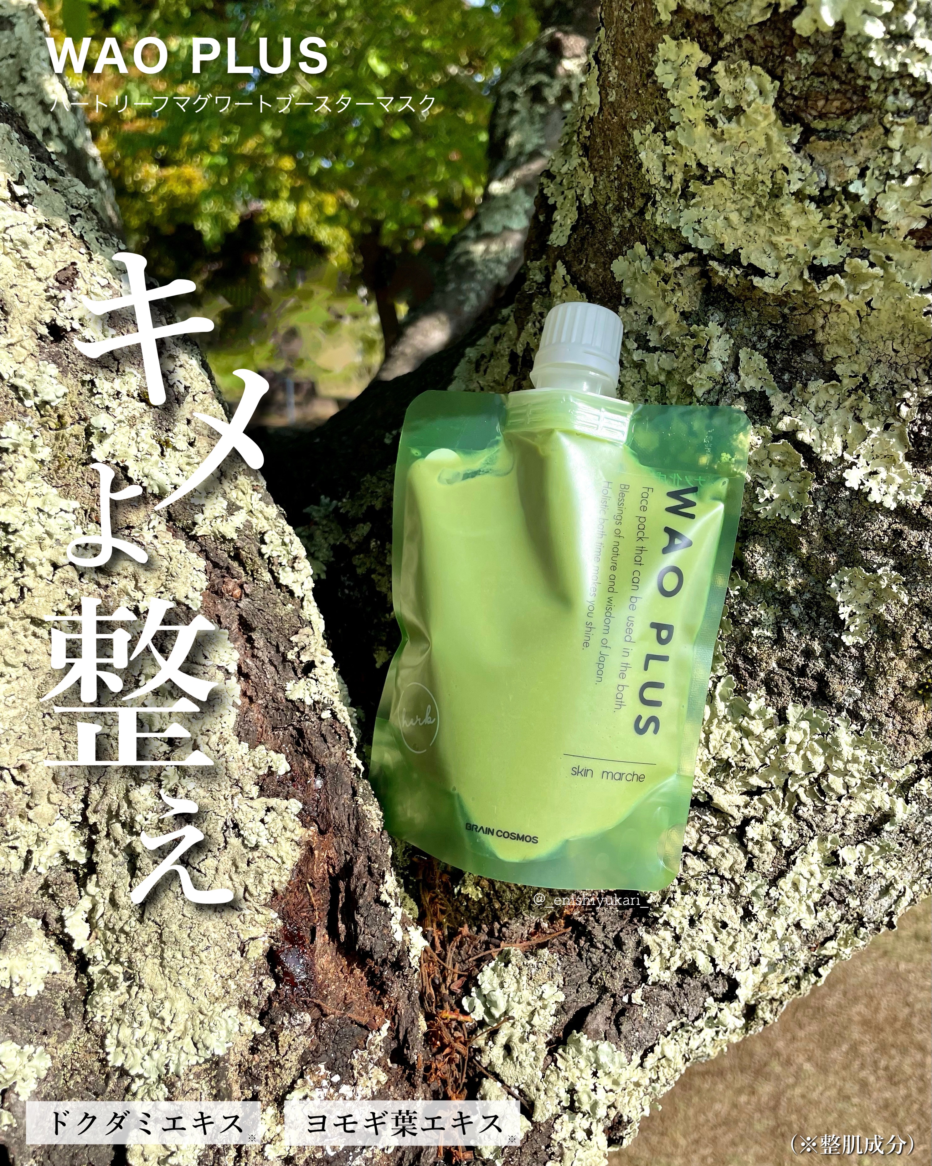 skinmarche WAOPLUS ハートリーフマグワートブースターマスク/ブレーンコスモス/洗い流すパック・マスクを使ったクチコミ（1枚目）