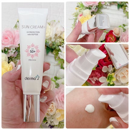 サンクリーム+/ DermaJ/日焼け止めクリームを使ったクチコミ(2枚目)