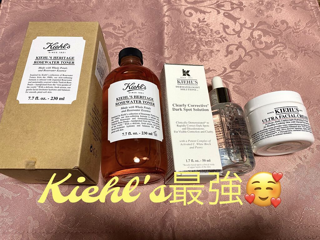 季節の変わり目で、化粧水に悩んでたところ、気になってたKiehl's揃えてみたー👀✨

︎︎︎︎☑︎Kiehl'sキールズ フローラル トナー RS
︎︎︎︎☑︎Kiehl'sキールズ DS クリアリーホワイト ブライトニング エッセンス
