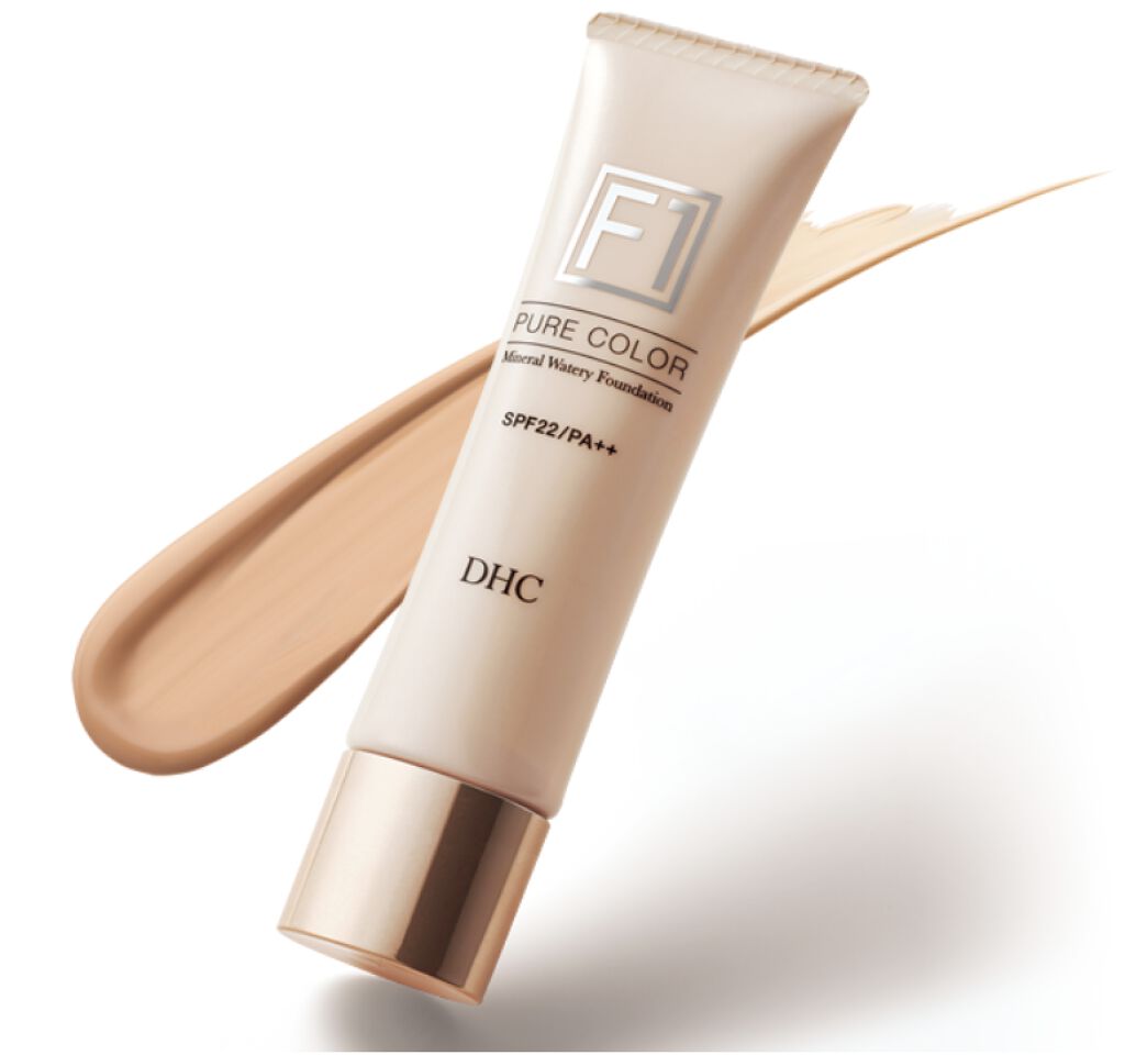 ミネラルウォータリーファンデーション ピュアカラー［F1］/DHC/リキッドファンデーションを使ったクチコミ（1枚目）