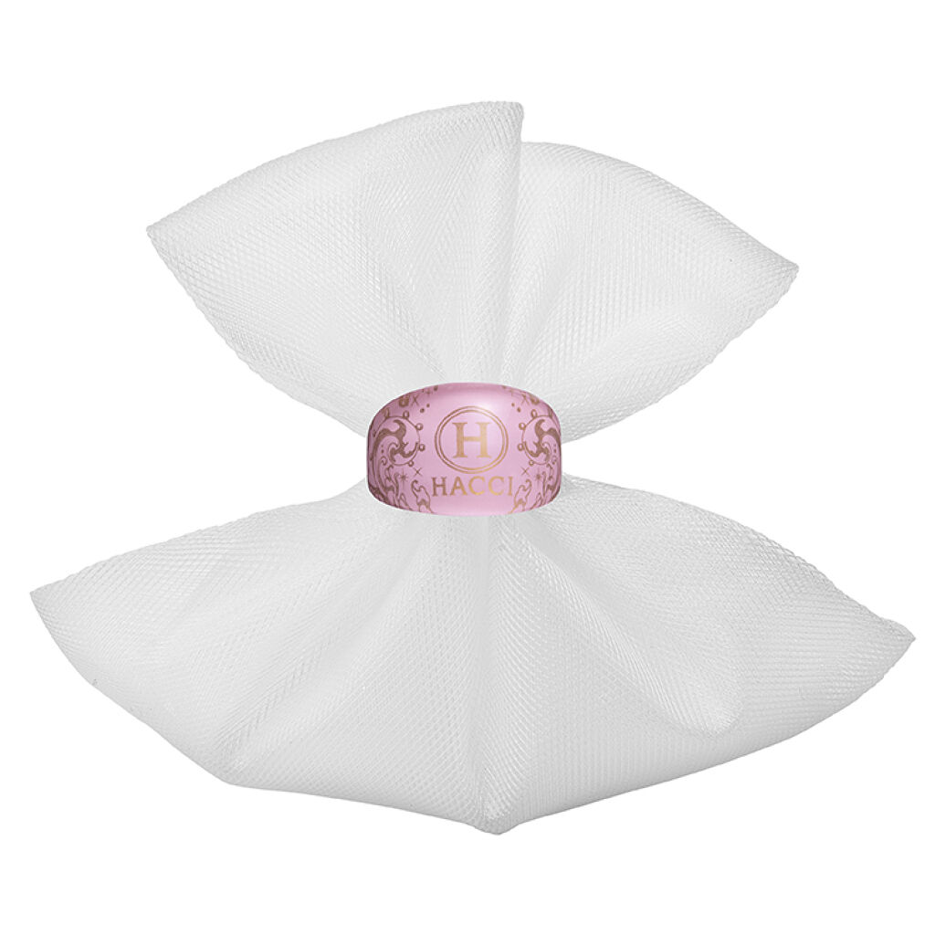 HACCI キャンディーカラーリング泡立てネット バブルピンク（ロゴ）