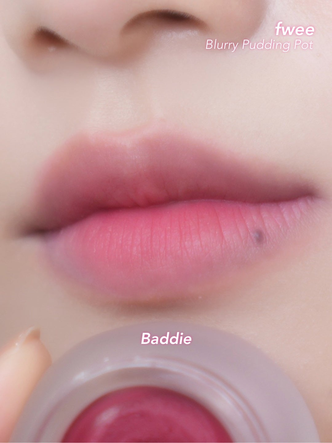 リップアンドチーク ブラーリープリンポット/fwee/口紅を使ったクチコミ(3枚目)