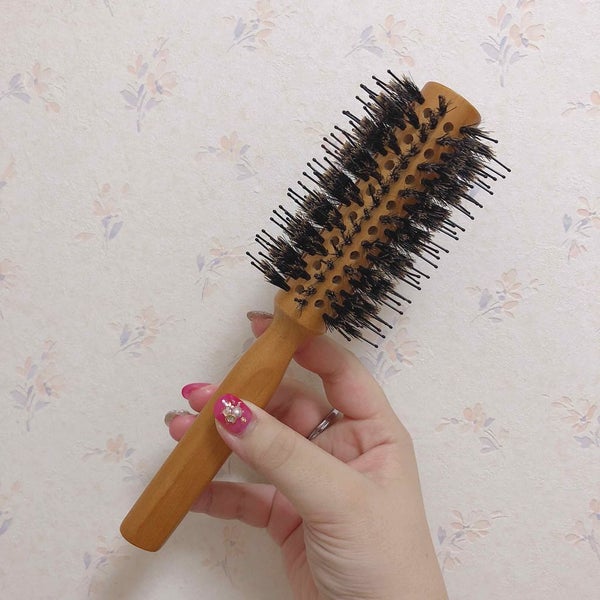 ふんわり天然毛のミックスロールブラシ/マペペ/ヘアブラシ by みょん