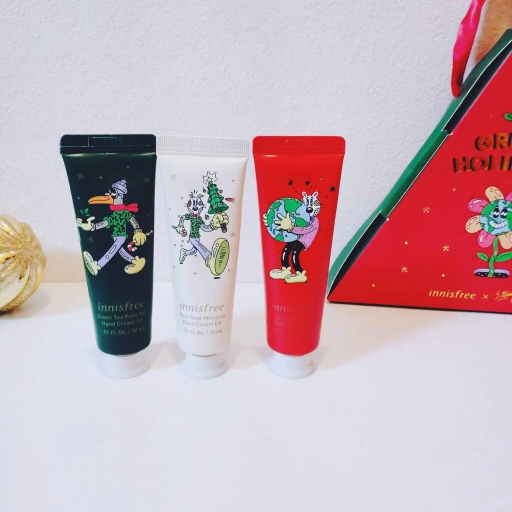 ハンドクリーム セット 2021 Green Holidays Edition/innisfree/ハンドクリームを使ったクチコミ(1枚目)
