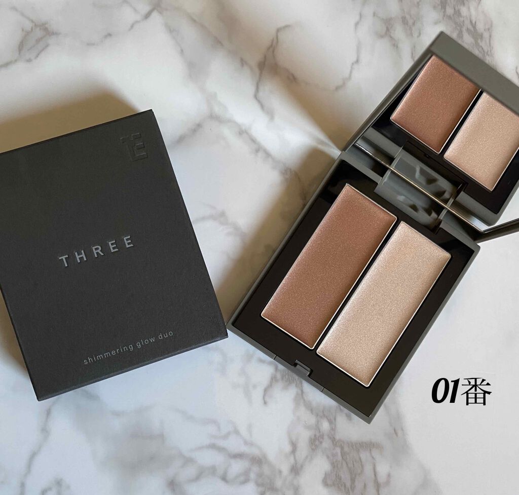 THREE シマリング グロー デュオ/THREE/クリームハイライトを使ったクチコミ（2枚目）