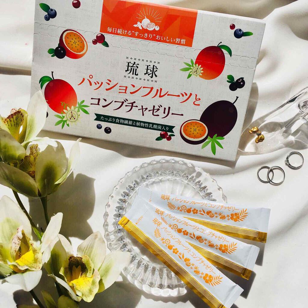 琉球 パッションフルーツとコンブチャゼリー/しまのや/ゼリー飲料を使ったクチコミ(1枚目)