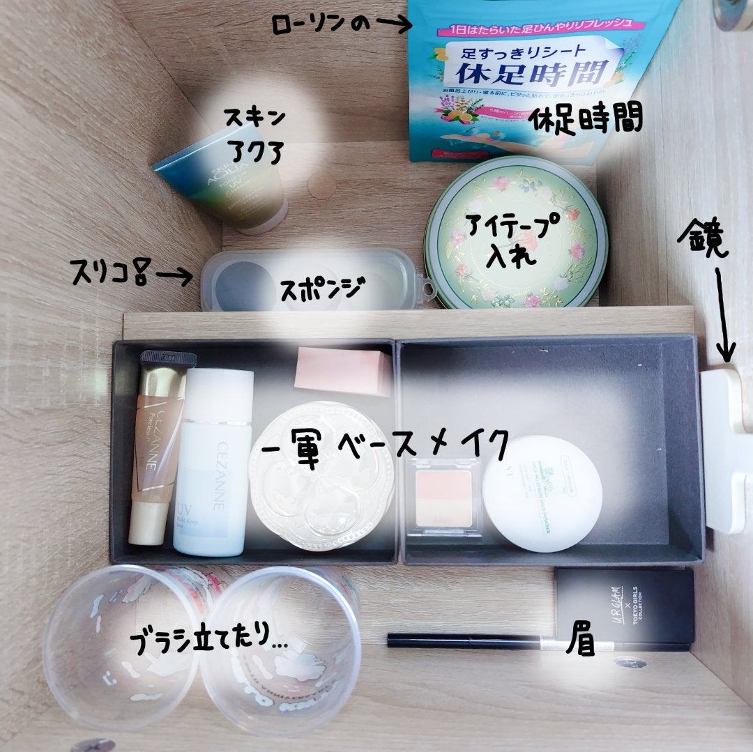 3段式クリアーケース/DAISO/その他化粧小物を使ったクチコミ(9枚目)