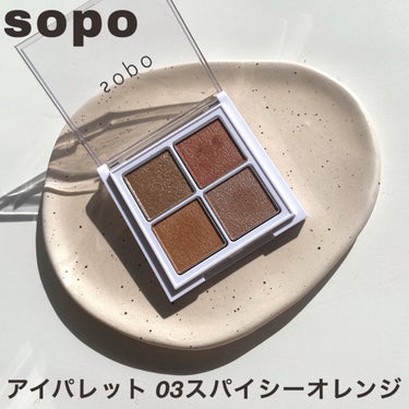 アイパレット 03 スパイシーオレンジ/sopo/アイシャドウパレットを使ったクチコミ（2枚目）