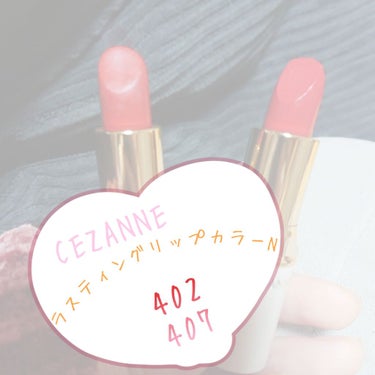 皆さんこんにちは!

今回は前回紹介させていただいた〖CEZANNE ラスティングリップカラー N〗の402番を購入したので、色味について投稿させて頂きたいと思います!


この2色は店頭で腕に試し塗り