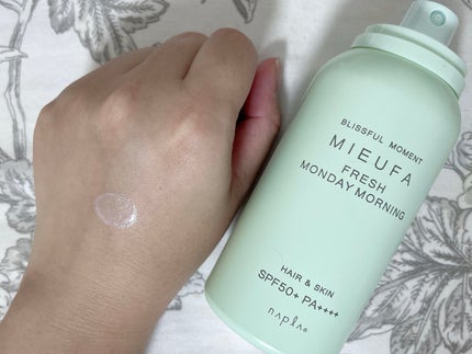 フレグランスUVスプレー フレッシュマンデーモーニング/MIEUFA/日焼け止めミスト・スプレーを使ったクチコミ(3枚目)