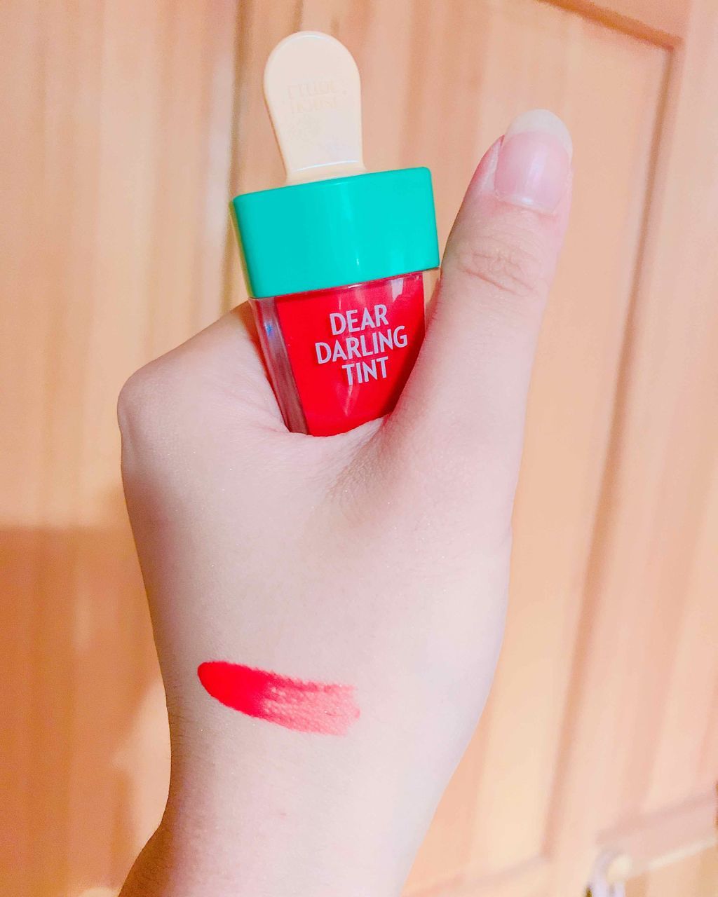 ディアダーリン ウォータージェルティント （アイスティント）/ETUDE/口紅を使ったクチコミ（1枚目）