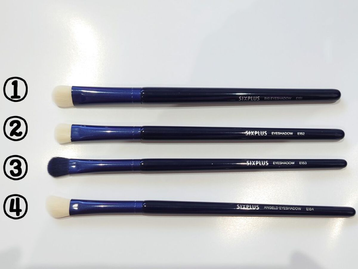 SIXPLUS ホワイトパール アイメイクブラシ 7本セット/SIXPLUS/メイクブラシを使ったクチコミ（2枚目）