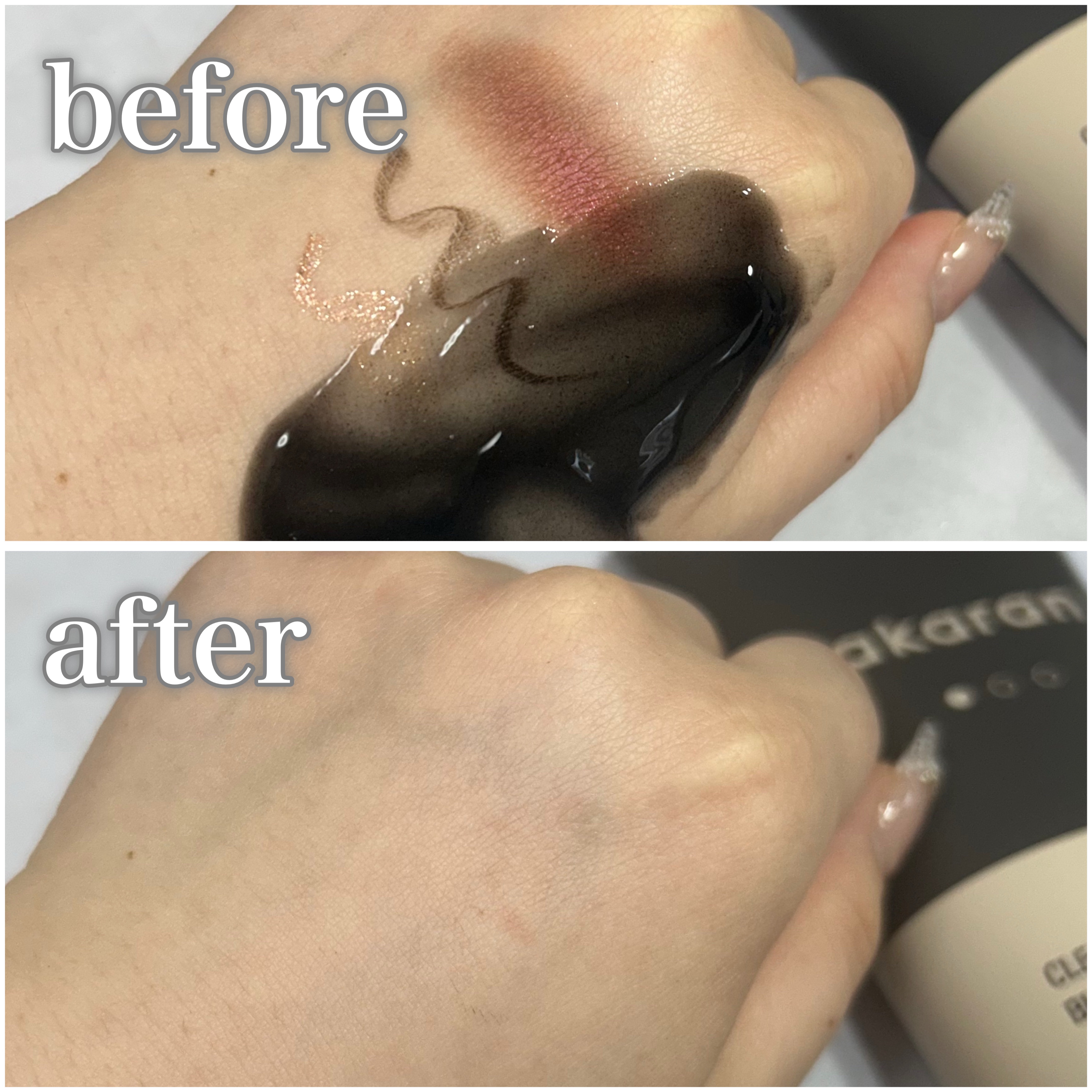 ブラックジェルクレンジング/.akaran/クレンジングジェルを使ったクチコミ（2枚目）