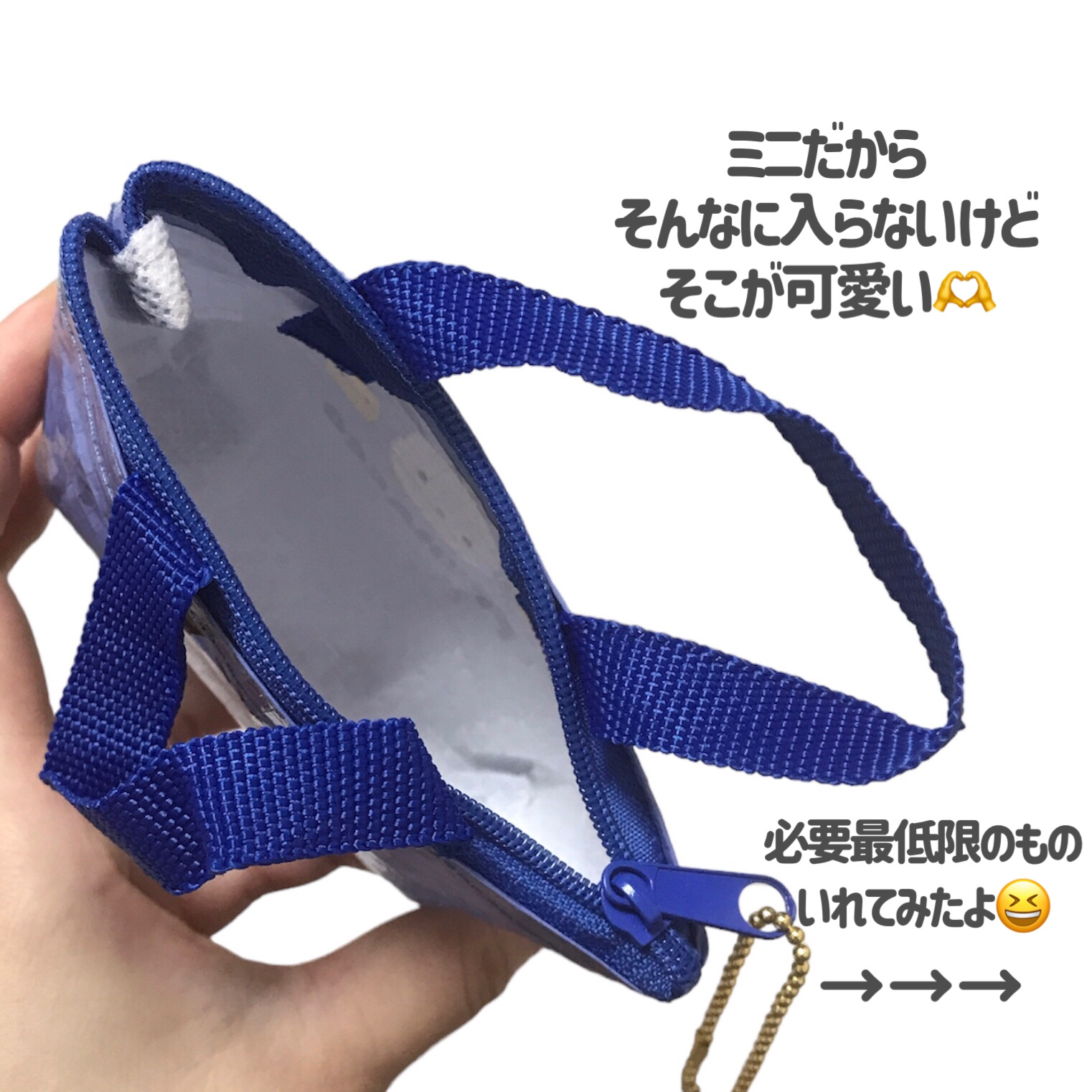 マイクロバッグチャーム/セリア/化粧ポーチを使ったクチコミ（3枚目）