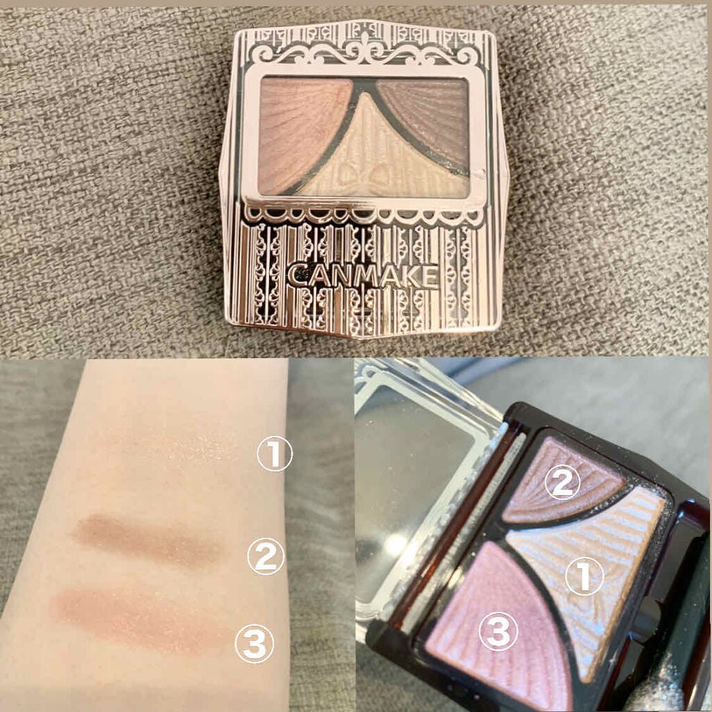 ジューシーピュアアイズ/キャンメイク/アイシャドウパレットを使ったクチコミ(2枚目)