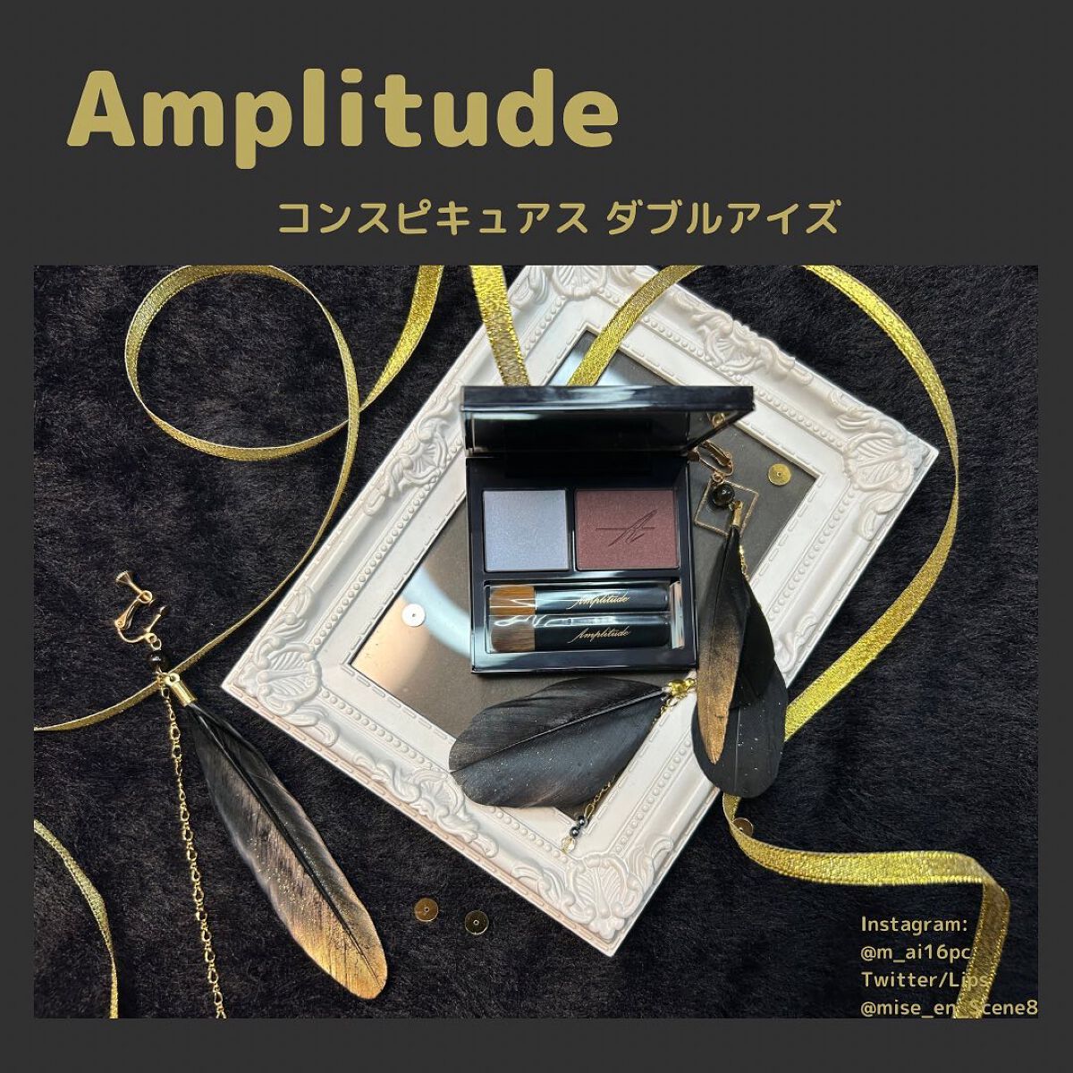 コンスピキュアス ダブルアイズ 14 ディープパープル/Amplitude/アイシャドウパレットを使ったクチコミ（1枚目）