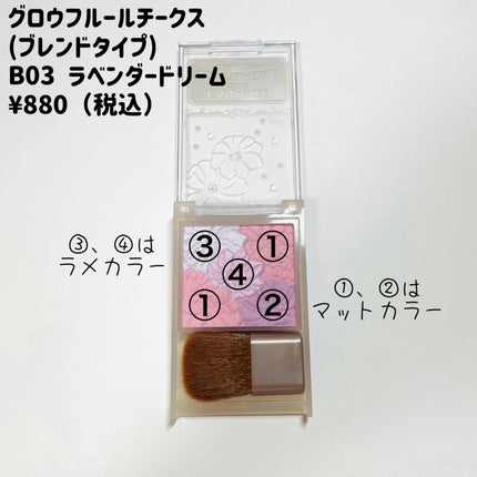 グロウフルールチークス(ブレンドタイプ)/キャンメイク/パウダーチークを使ったクチコミ(2枚目)