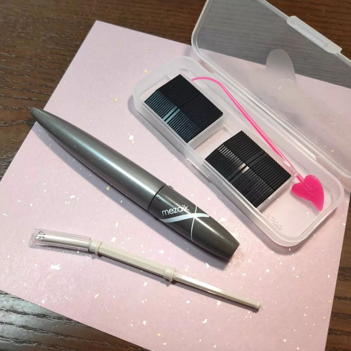 ブラックファイバー120<下地&カッター付き>スーパーハードタイプ 120本入/メザイク/二重まぶた用アイテムを使ったクチコミ（2枚目）