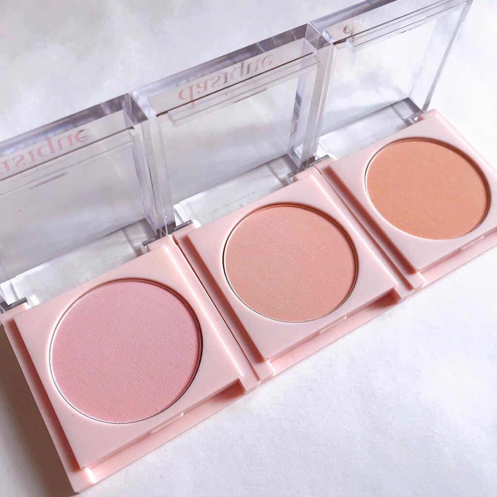 パステルブラッシャー 02 コーラルヘイズ/dasique/パウダーチークを使ったクチコミ（3枚目）