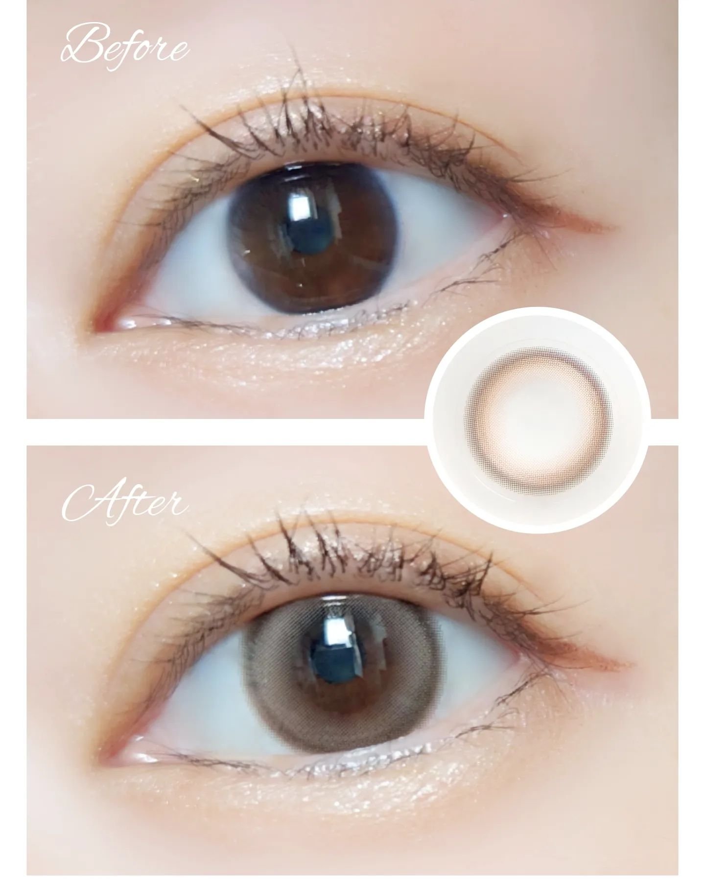 chiffon chiffon beige/meilly/ワンデー（１DAY）カラコンを使ったクチコミ（3枚目）