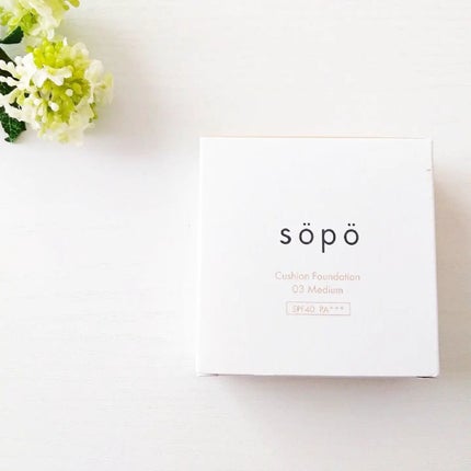 クッションファンデ 03 ミディアム/sopo/クッションファンデーションを使ったクチコミ(1枚目)