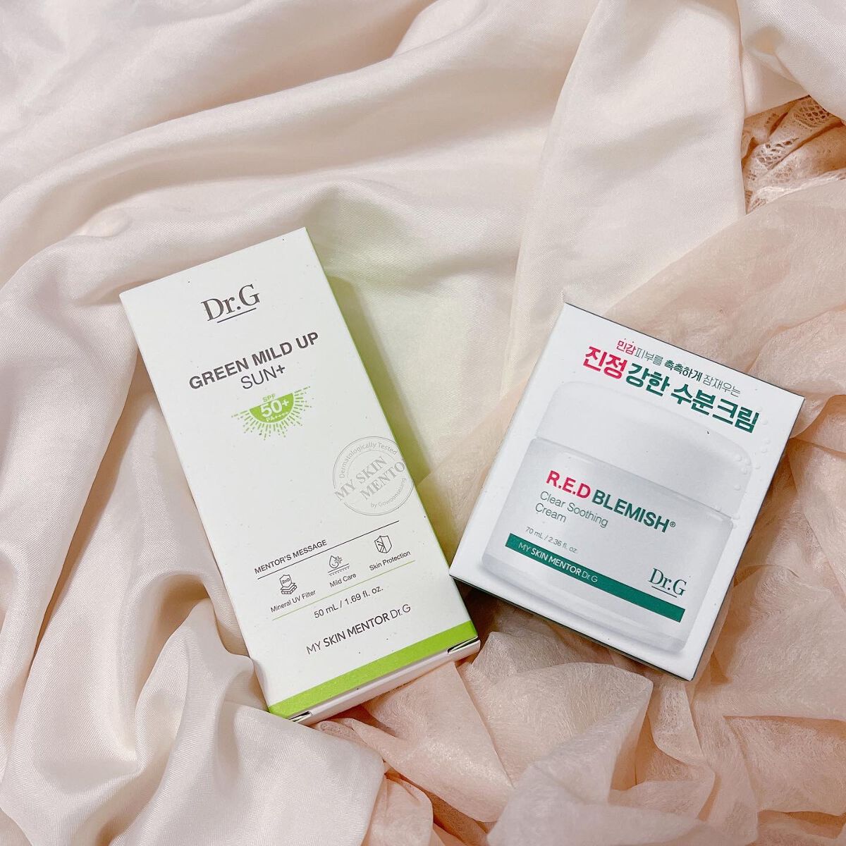 グリーンマイルドアップサンプラス/Dr.G/日焼け止めクリームを使ったクチコミ（1枚目）