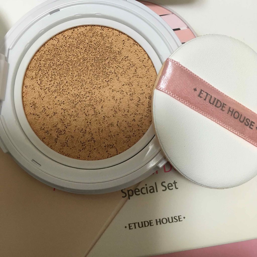 エニークッション オールデイパーフェクト/ETUDE/クッションファンデーションを使ったクチコミ（2枚目）