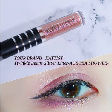 KATTISY Twinkle Beam Glitter Liner Rosa/YOUR BRAND/ジェルアイライナーを使ったクチコミ（1枚目）