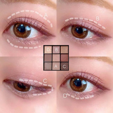 UR GLAM　BLOOMING EYE COLOR PALETTE/U R GLAM/パウダーアイシャドウを使ったクチコミ（4枚目）