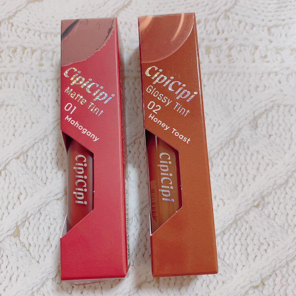 𓏸𓈒𓂃CipiCipi🤎新作𓂃𓈒𓏸
きらグロッシーティント
02ハニートースト

ふわマットティント
01マホガニー

かわいいブラウンカラー🤎🤎
きらグロッシーティントはツヤツヤキラキラで
とっても綺麗✨
マットティント