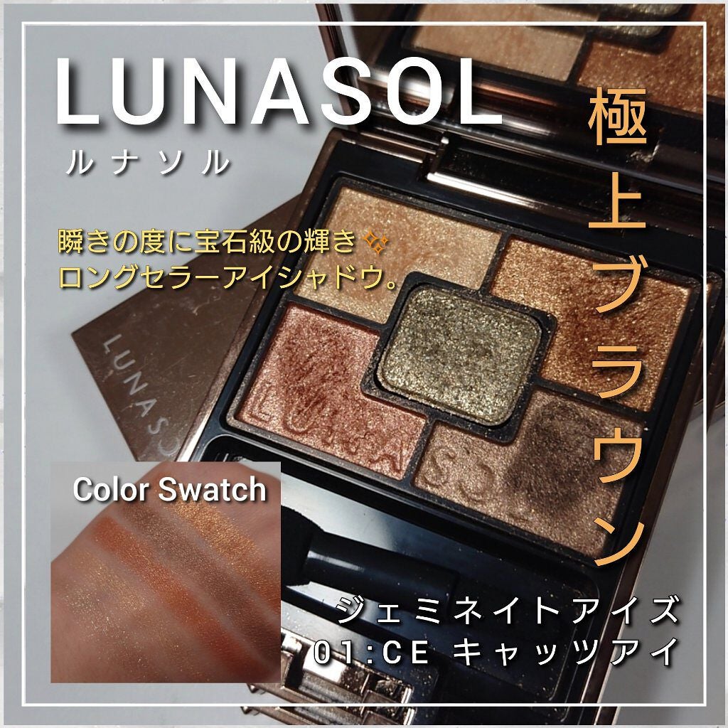 ジェミネイトアイズ N/LUNASOL/アイシャドウパレットを使ったクチコミ(1枚目)