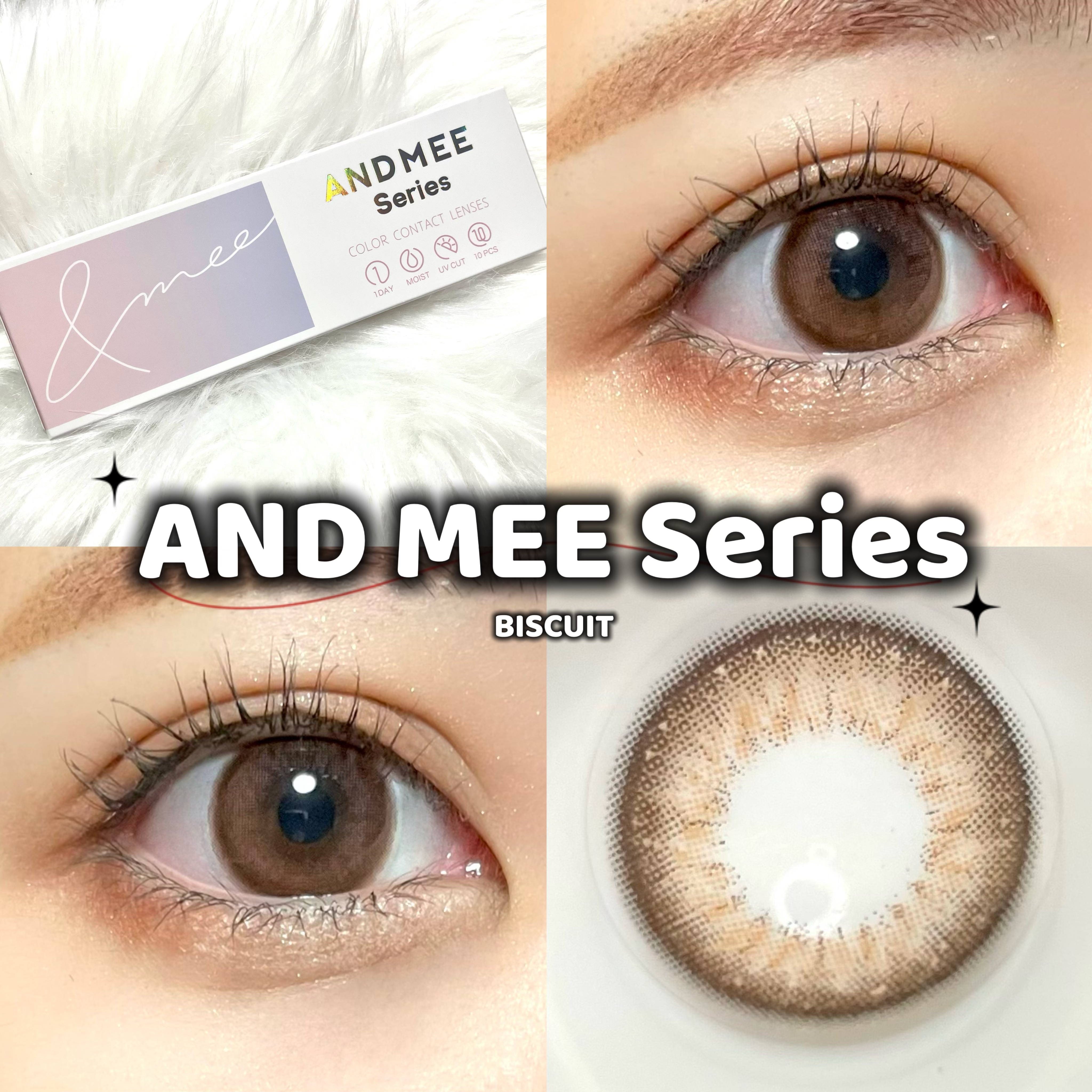 AND MEE 1day ビスケット/AngelColor/ワンデー（１DAY）カラコンを使ったクチコミ（1枚目）