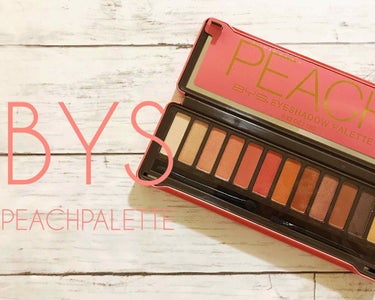 BYS BYS EYESHADOW PALETTE PEACHのクチコミ「BYS ピーチアイシャドウパレット🍑
3パターンメイク画像有り👁

iHerbで購入できる13.....」（1枚目）